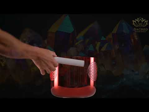 9" C+10 Solara Singing Bowl with Flower of Life, Perfect Pitch