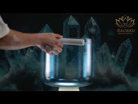 11.75" E-41 Caribbean Blue Crystal Singing Bowl