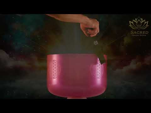 13" C-22 Rose Garden Singing Bowl with Flower of Life