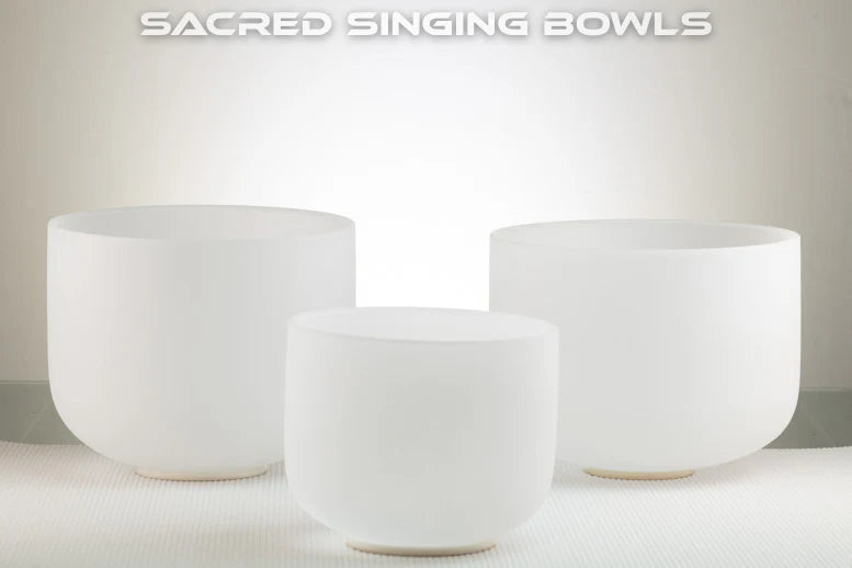 Frosted Crystal Singing Bowls