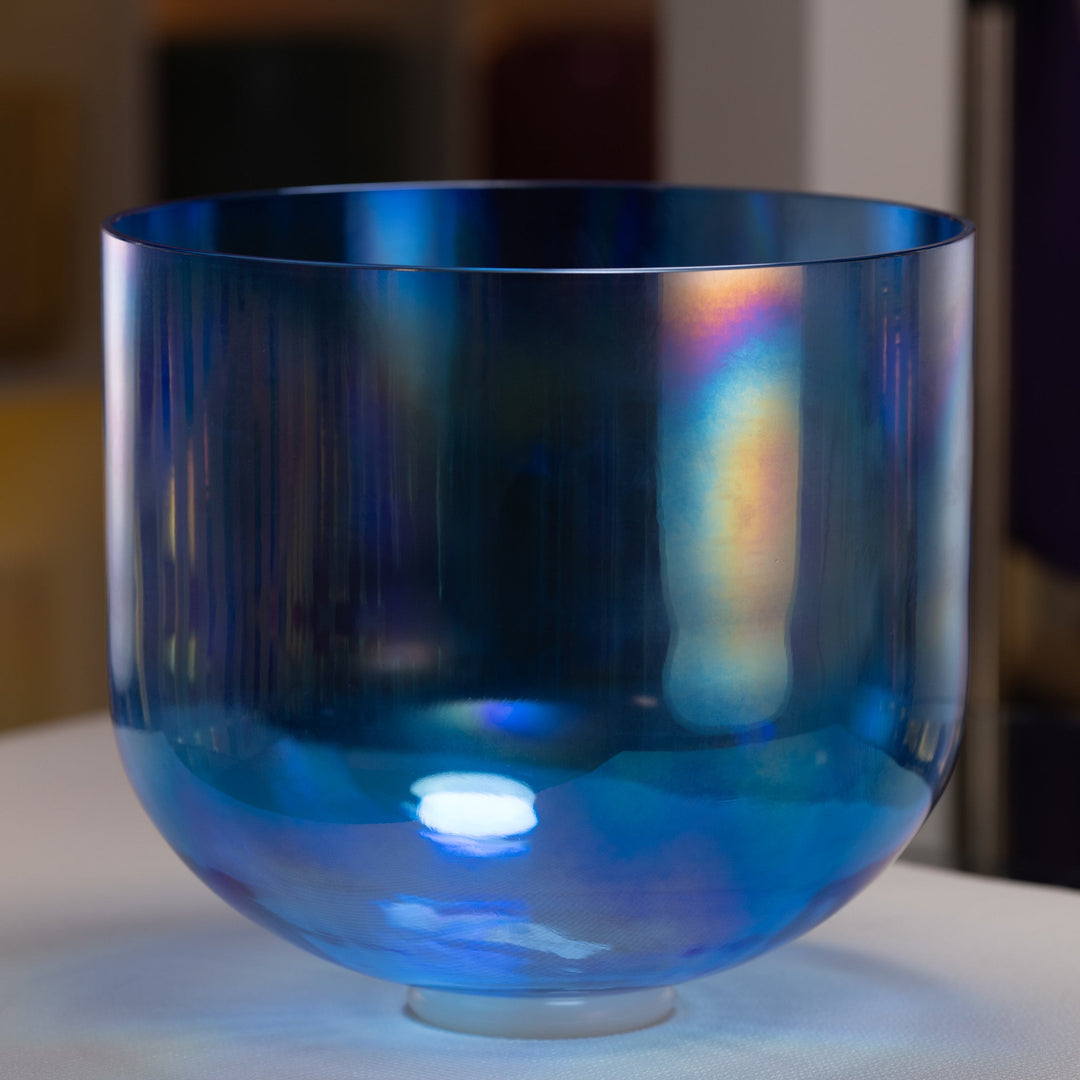 Crystal Singing Bowls: D Note, + Cent