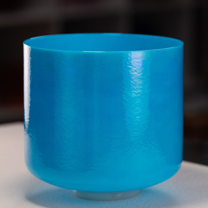 10" E-4 Serenity Sky Crystal Singing Bowl, Perfect Pitch