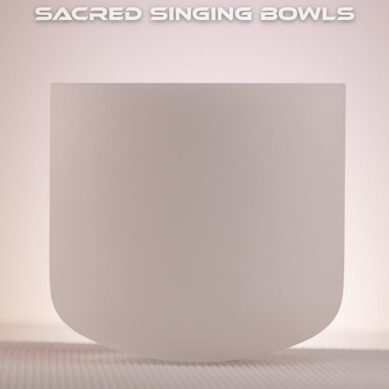7" A+8 Frosted Crystal Singing Bowl, Perfect Pitch, Sacred Singing Bowls
