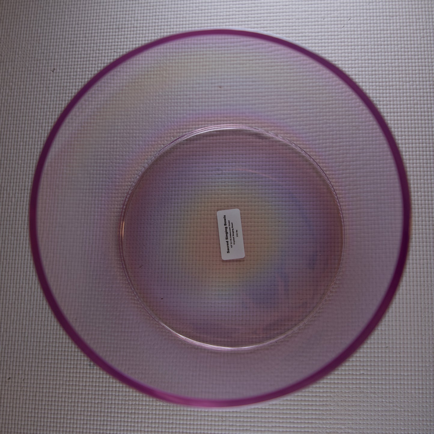 10" E+18 Kunzite Color Crystal Singing Bowl, Prismatic, Sacred Singing Bowls