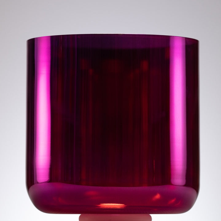 10" B-26 Magenta Manifestation Crystal Singing Bowl, Gold inside