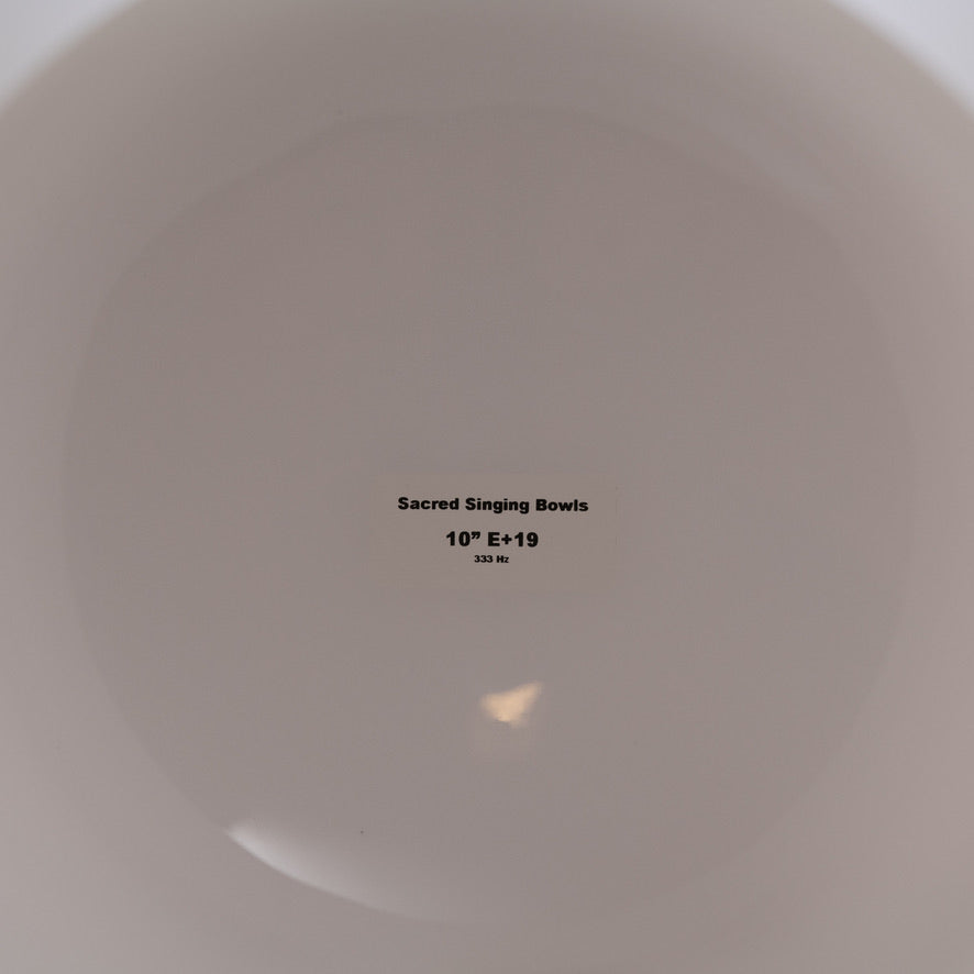 10" E+19 White Frosted Singing Bowl