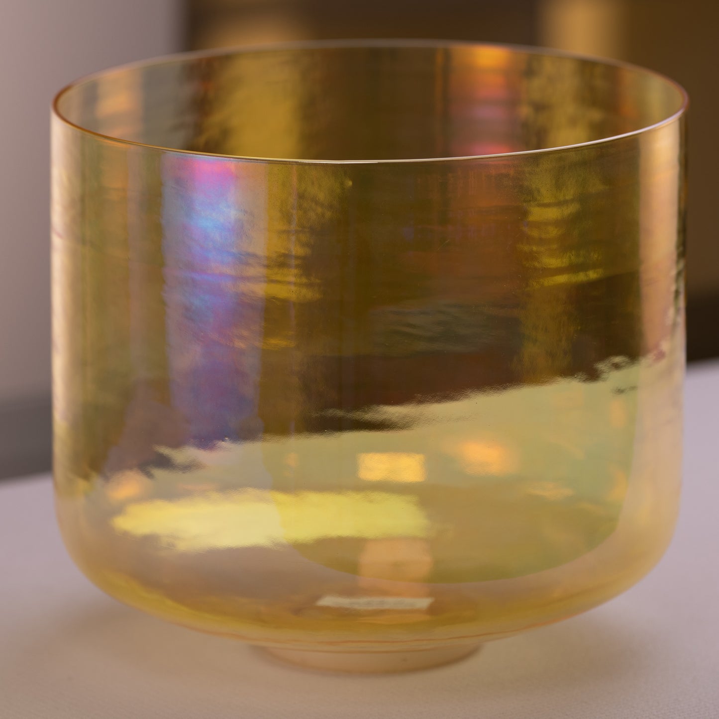 11.75" B+27 Radiant Sun Crystal Singing Bowl, Prismatic, Sacred Singing Bowls