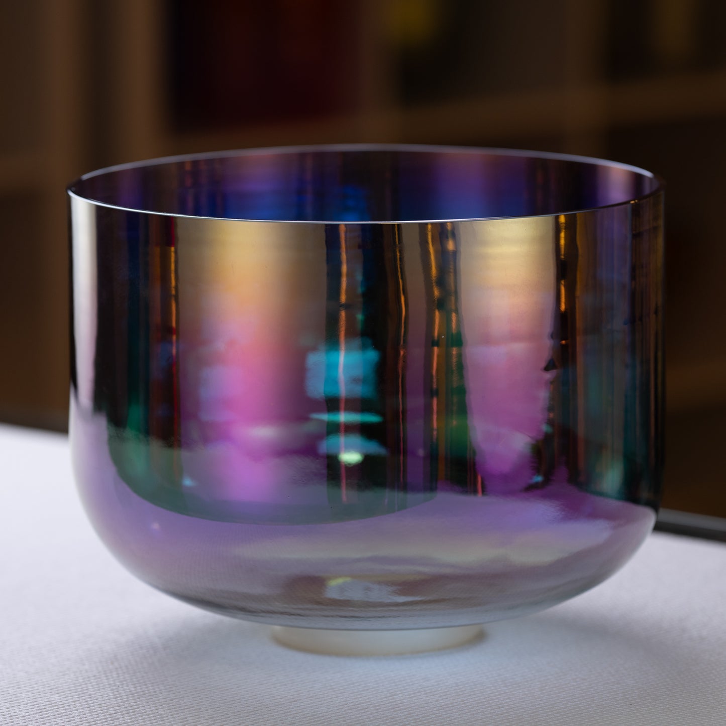 12" E+36 Aurora Sky Crystal Singing Bowl, Prismatic, Sacred Singing Bowls