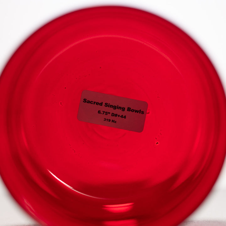 6.75" D#+44 Ruby Ray Crystal Singing Bowl
