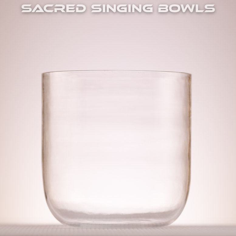 7" D#+16 Clear Quartz Crystal Singing Bowl, Sacred Singing Bowls