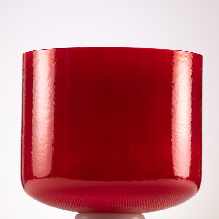 11" B-6 Crimson Dawn Crystal Singing Bowl, Perfect Pitch