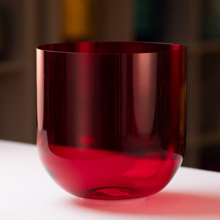 8.75" E-42 Ruby Ray Crystal Singing Bowl