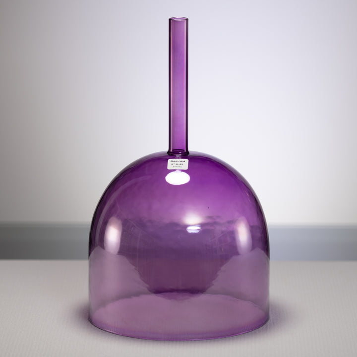 9" A-45 Lavender Lotus Crystal Singing Bowl, Handheld