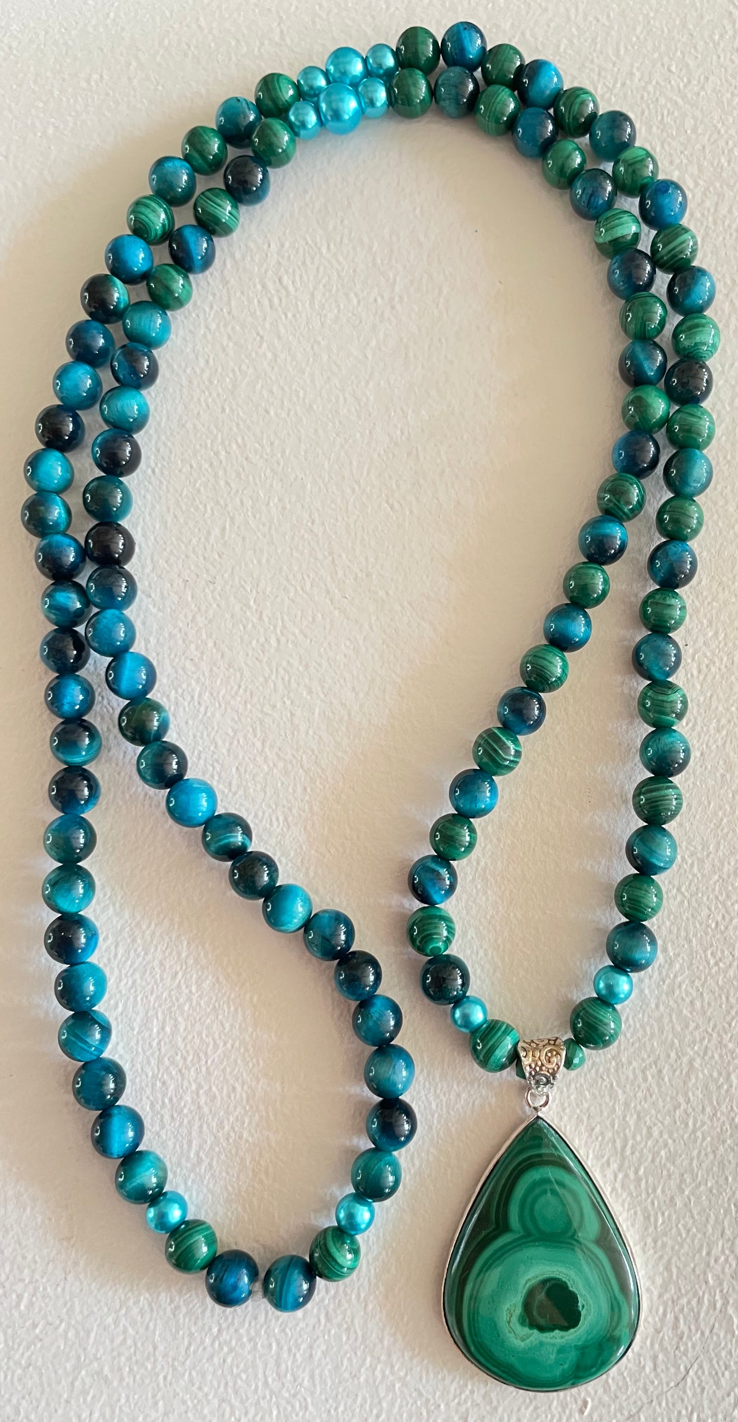 Malachite & Blue Tiger Eye Mala