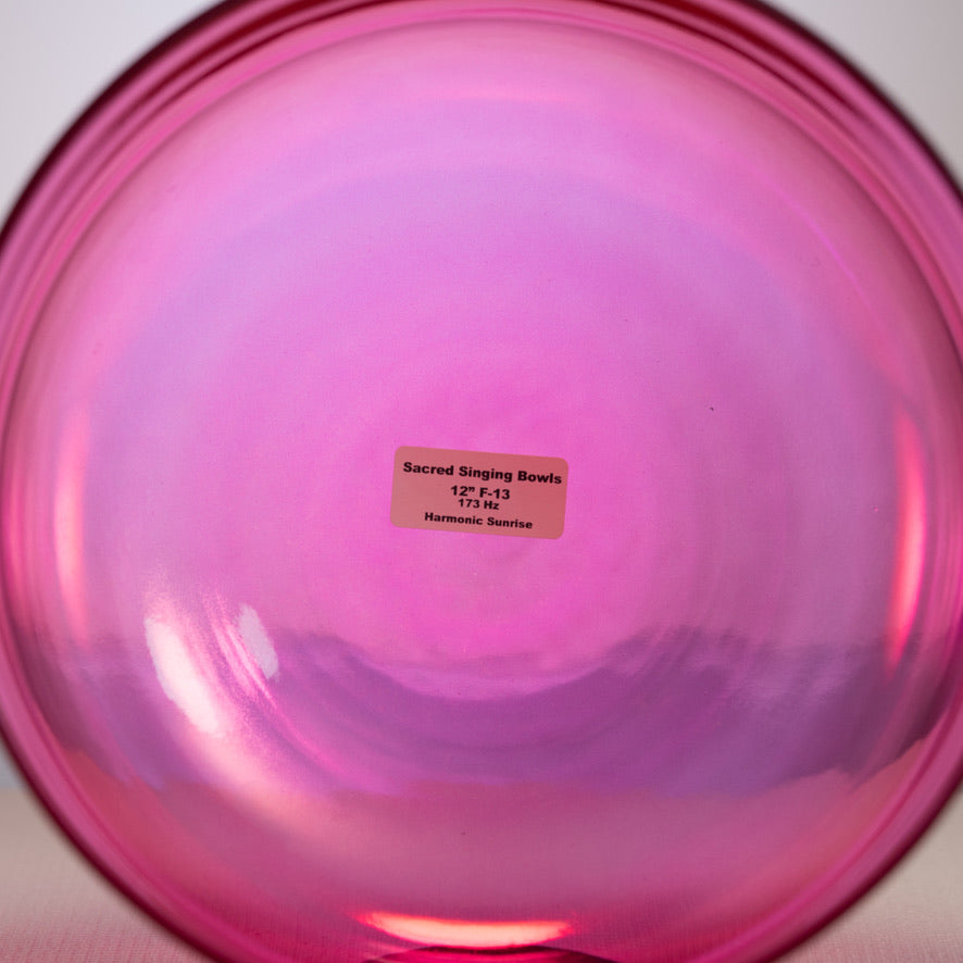 12" F-13 Harmonic Sunrise Crystal Singing Bowl