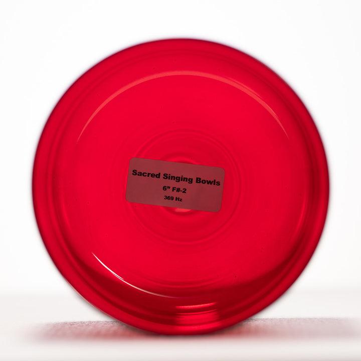 6" F#-2 Ruby Ray Crystal Singing Bowl, Perfect Pitch