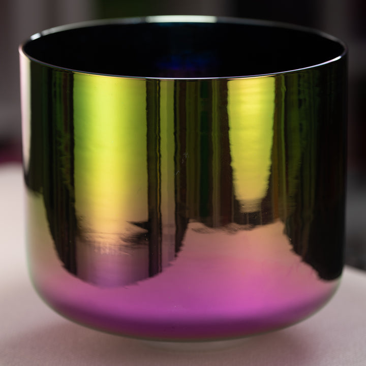 11" D+42 Celestial Rainbow Crystal Singing Bowl