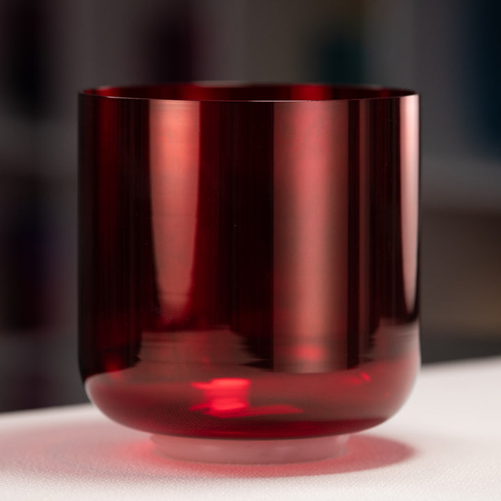 7.5" D+7 Ruby Ray Crystal Singing Bowl, Perfect Pitch