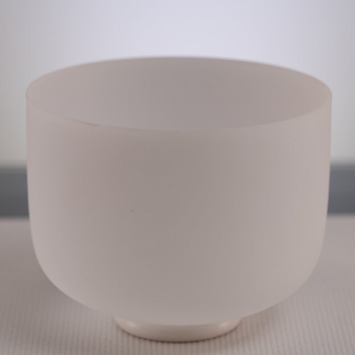 10" D+23 White Frosted Crystal Singing Bowl