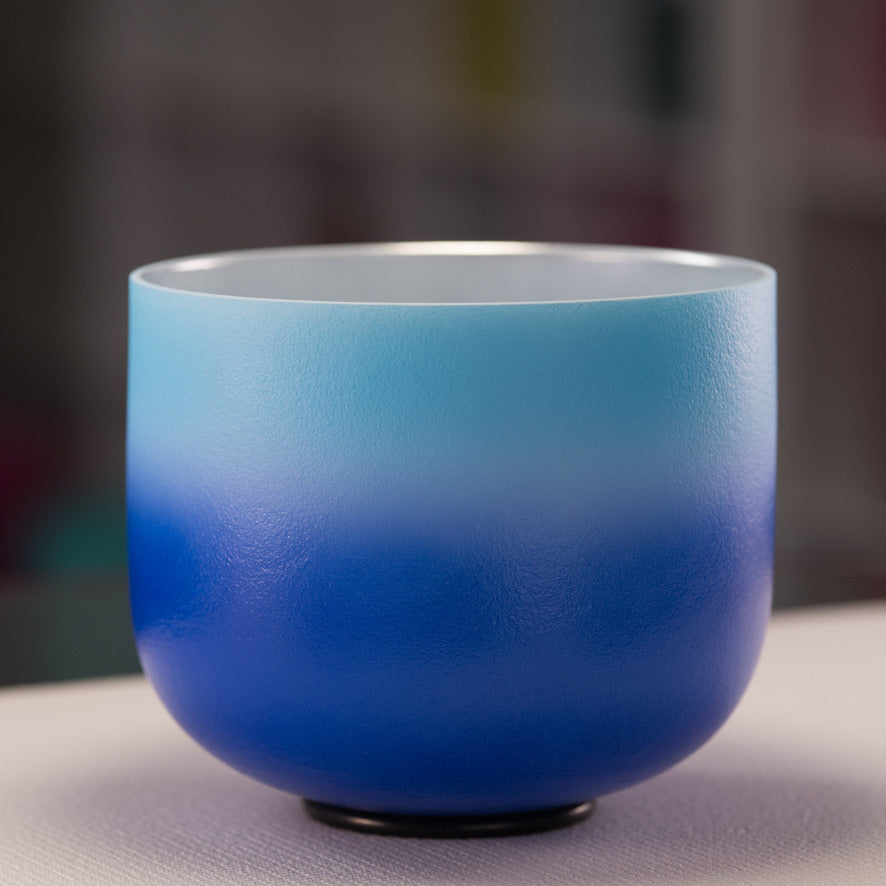 9" F#-3 Frosted Father Sky Crystal Singing Bowl
