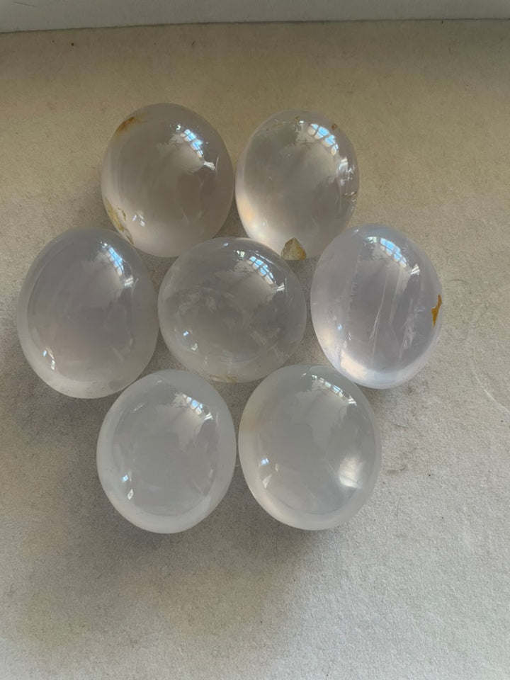 Girasol Quartz Palm Stones