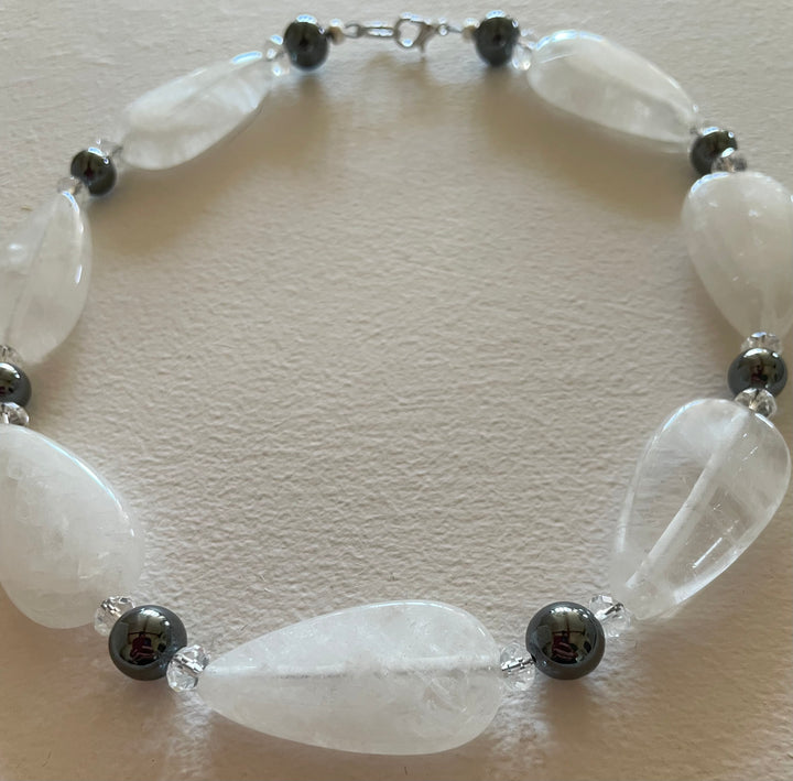 Clear Quartz & Hematite Necklace