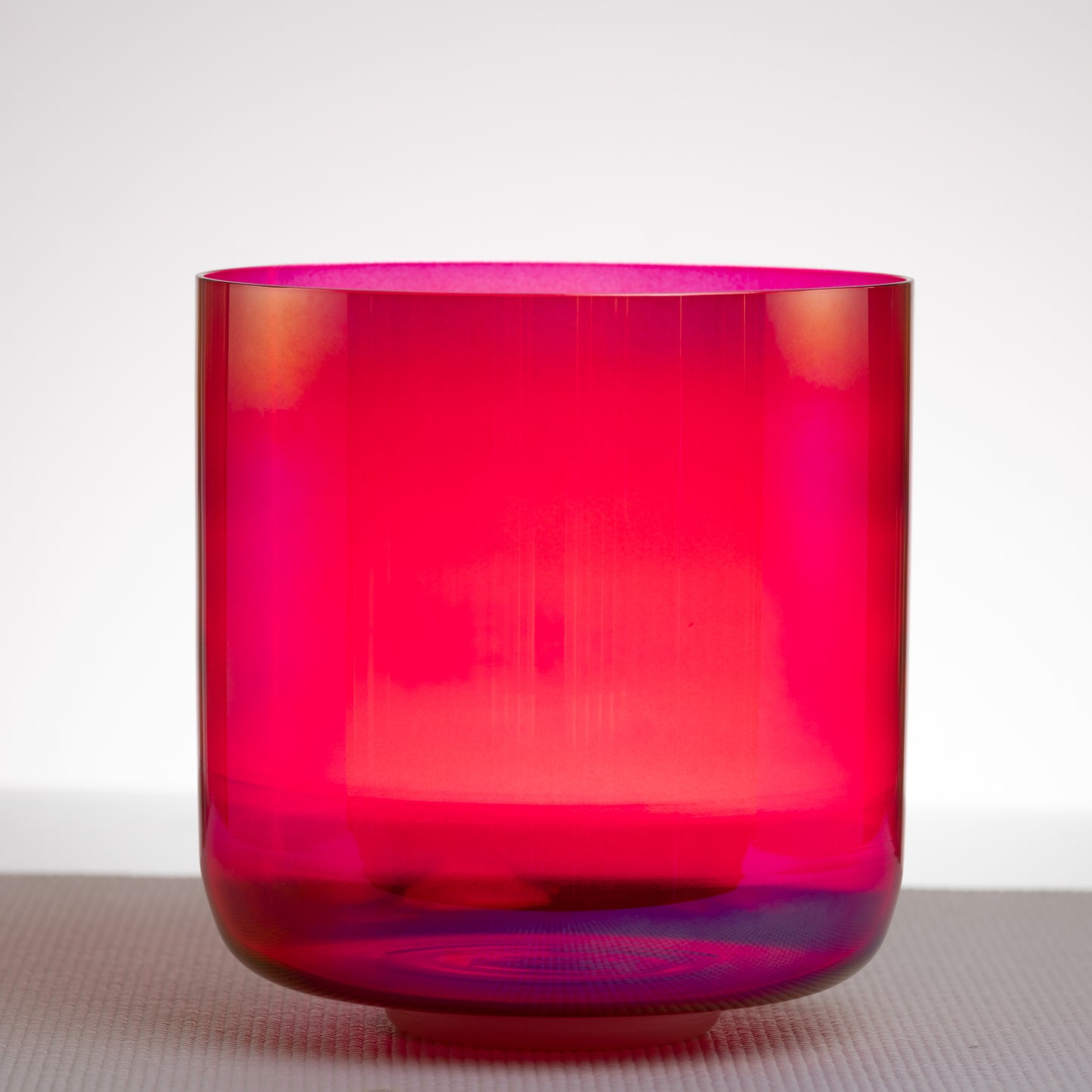 9.25" D#-9 Ruby Color Crystal Singing Bowl, Prismatic, Sacred Singing Bowls
