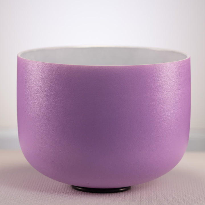 11.75" A#+3 Frosted Lilac Blossom Crystal Singing Bowl