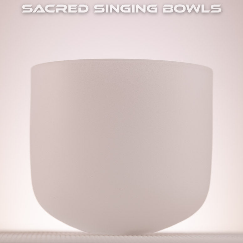 7" C-17 Frosted Crystal Singing Bowl, Sacred Singing Bowls