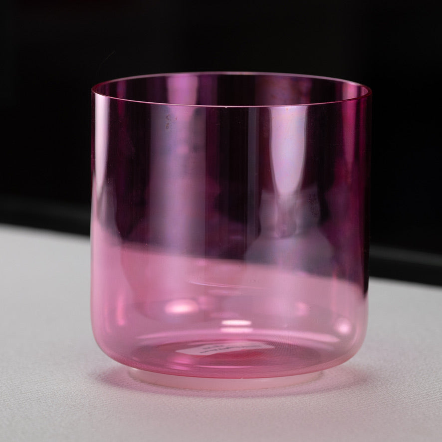 6.25" F#+25 Pink Lotus Crystal Singing Bowl