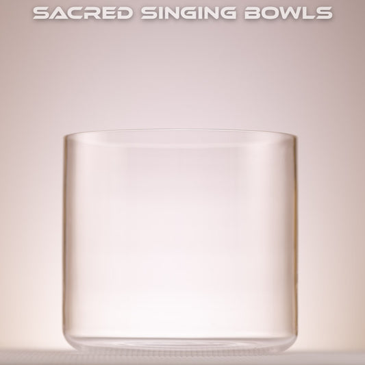 8" C#-20 Clear Quartz Crystal Singing Bowl, Sacred Singing Bowls