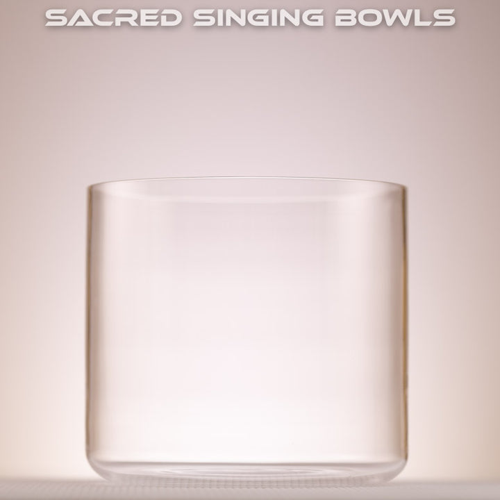 8" C#-20 Clear Quartz Crystal Singing Bowl, Sacred Singing Bowls