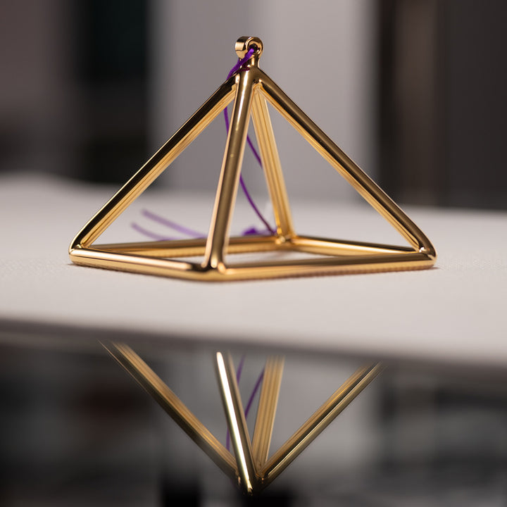 5.75" D#+20 24k Gold Crystal Pyramid