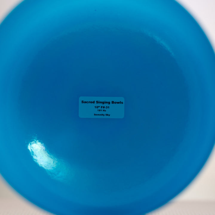 10" F#-31 Serenity Sky Crystal Singing Bowl