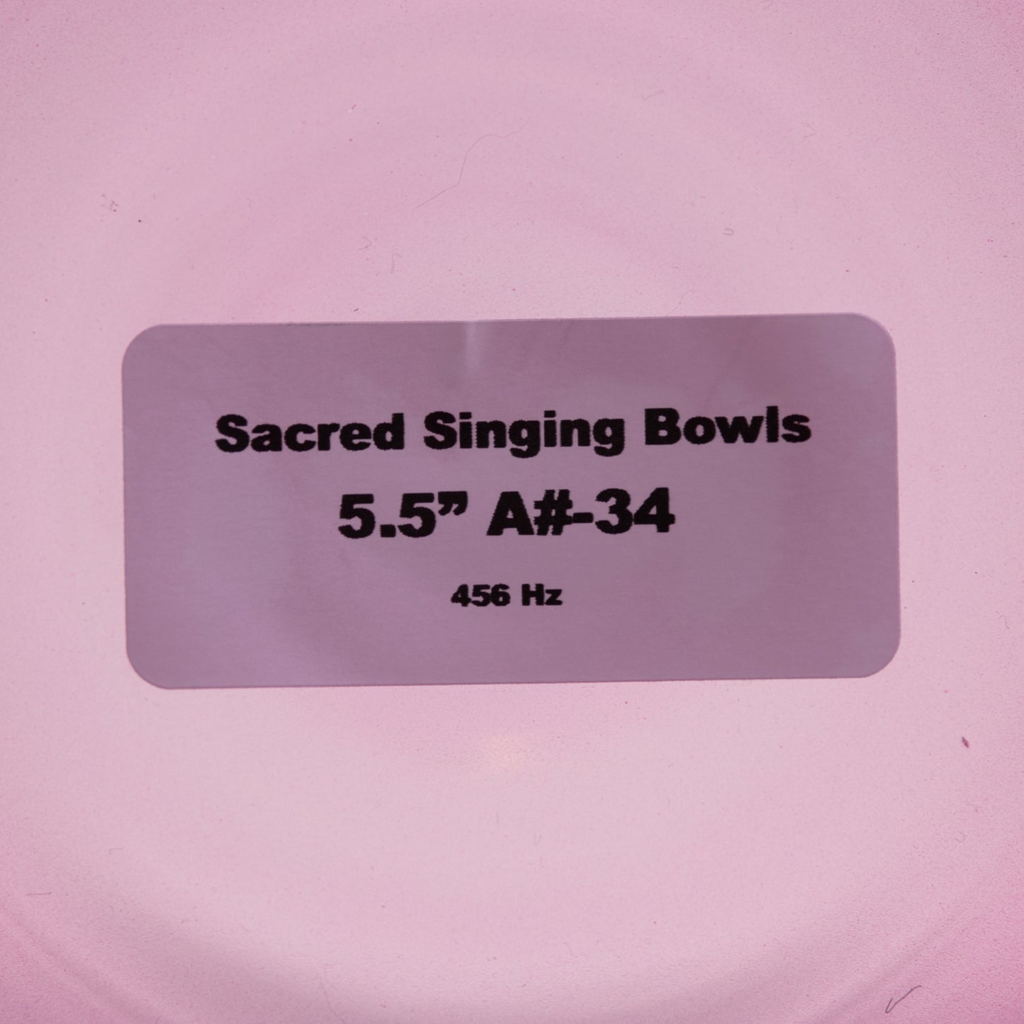 5.5" A#-34 Thulite Color Crystal Singing Bowl, Sacred Singing Bowls