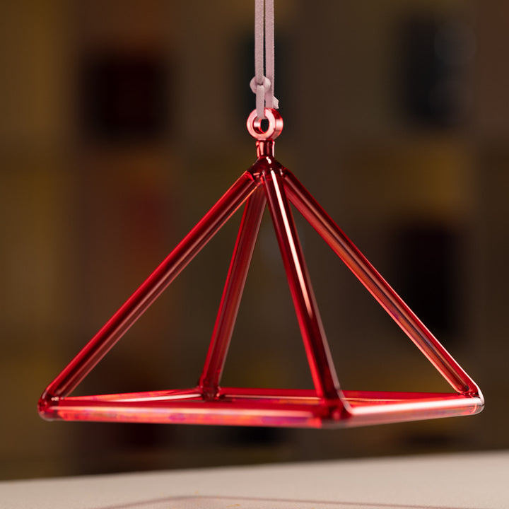 7.75" Ruby Ray Crystal Singing Pyramid
