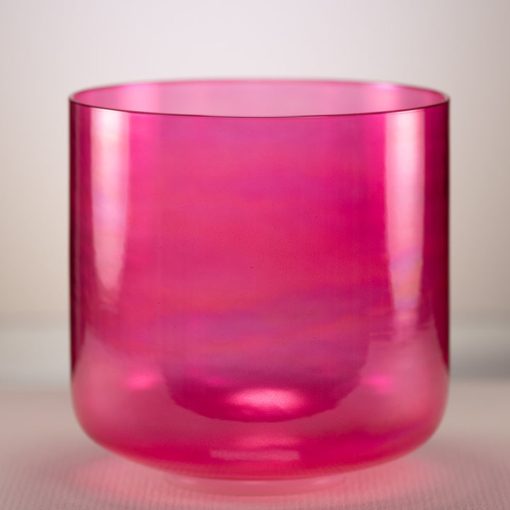 9" G#+4 Pink Lotus Crystal Singing Bowl, Perfect Pitch