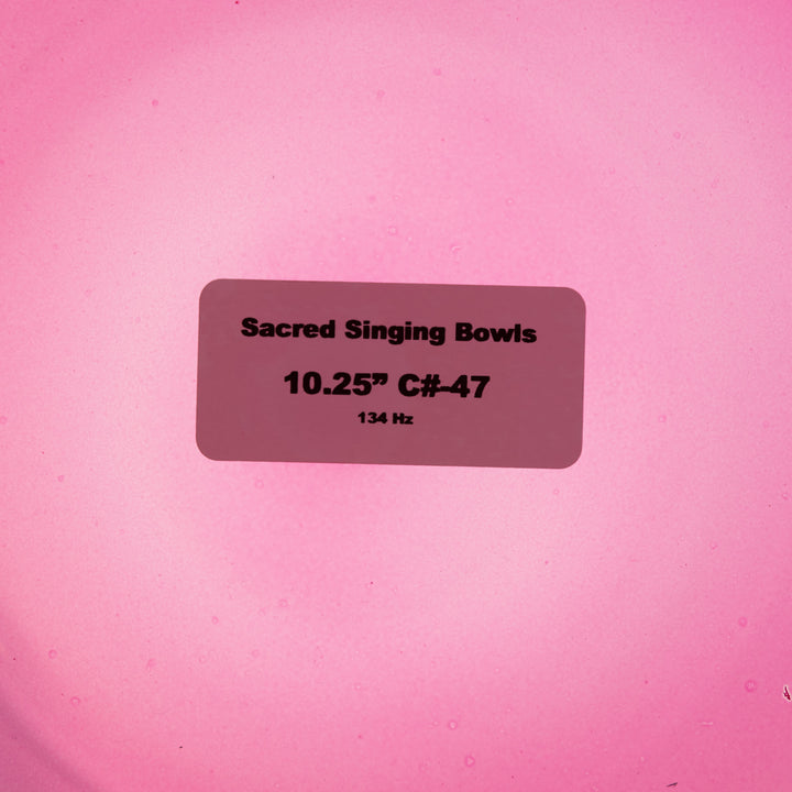 Sacred Singing Bowls™ product label with specifications