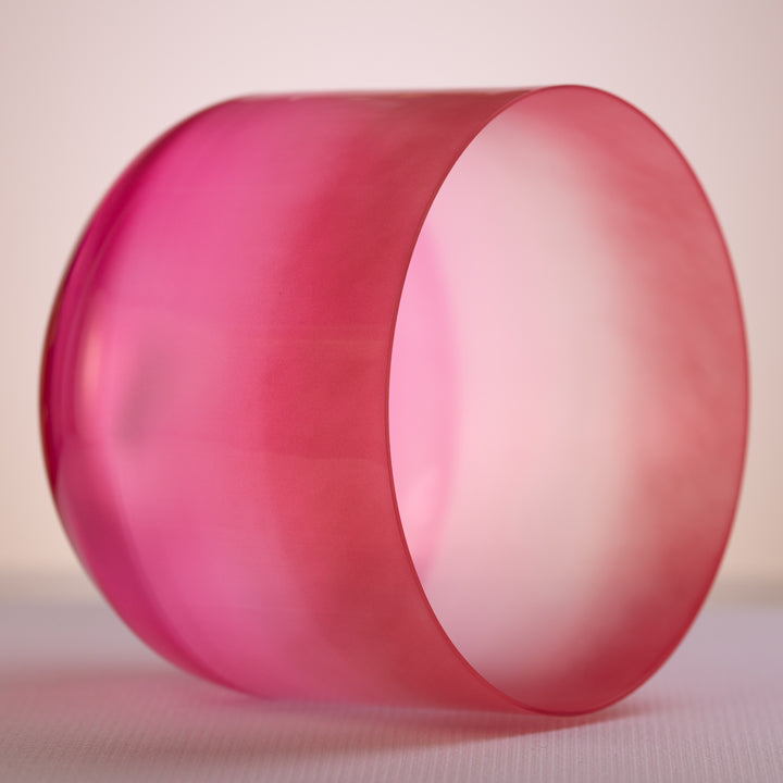 Pink singing bowl for sound healing