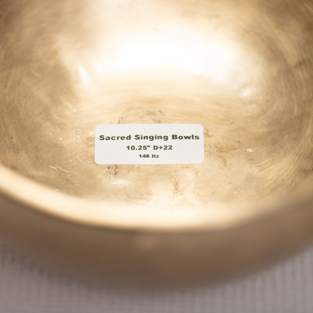 Sacred Singing Bowls™ product logo with bowl specifications