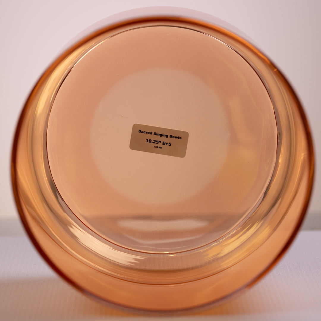 Sacred Singing Bowls™ product label with bowl specifications
