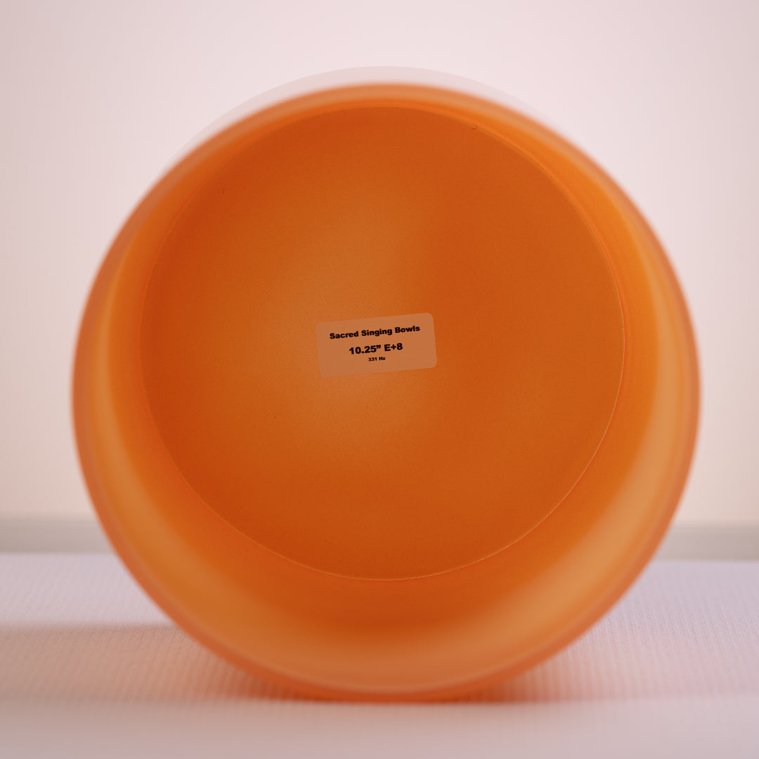 Sacred Singing Bowls™ product label with bowl specifications