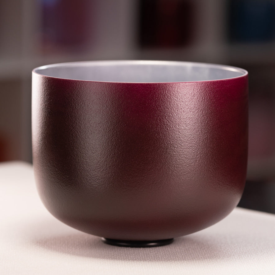 10.75" A#+4 Frosted Sacred Ground Crystal Singing Bowl from Bowls of Sound