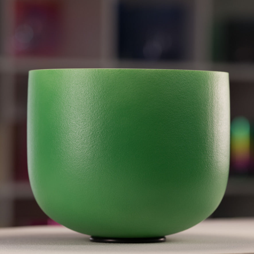 Green root chakra sound bowl
