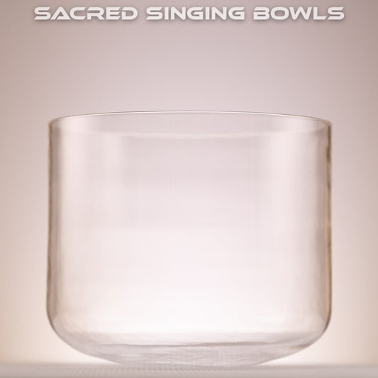 10" F-6 Clear Quartz Crystal Singing Bowl, Perfect Pitch, Sacred Singing Bowls