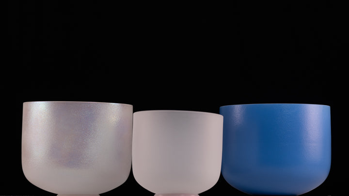 C Major Harmony: Frosted Singing Bowl Set