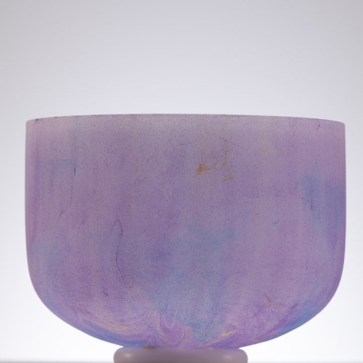 10" A-24 Light Purple Swirl Frosted Crystal Singing Bowl