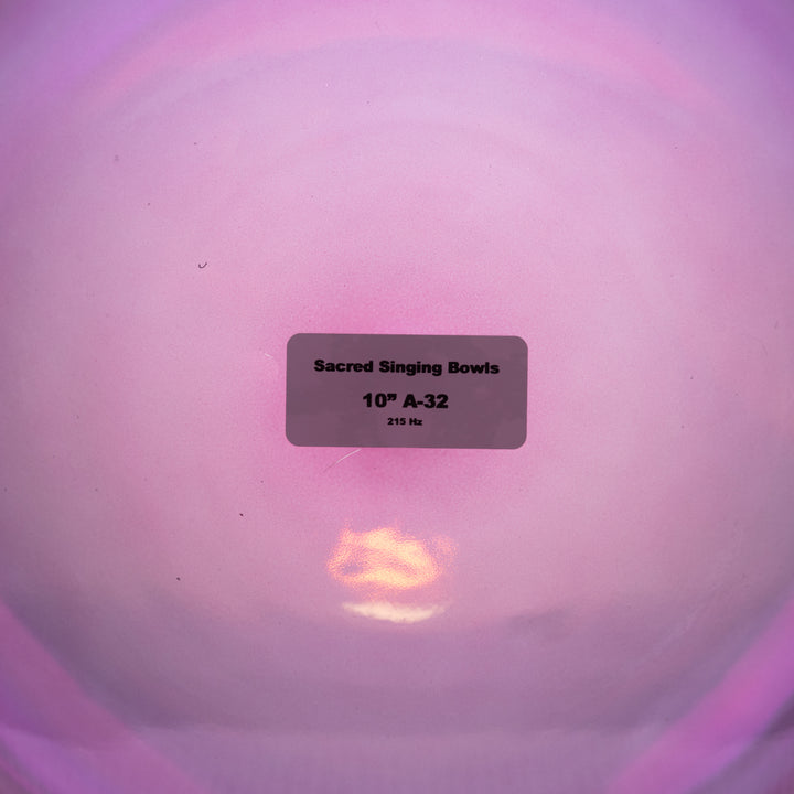 Sacred Singing Bowls™ product label with bowl specifications