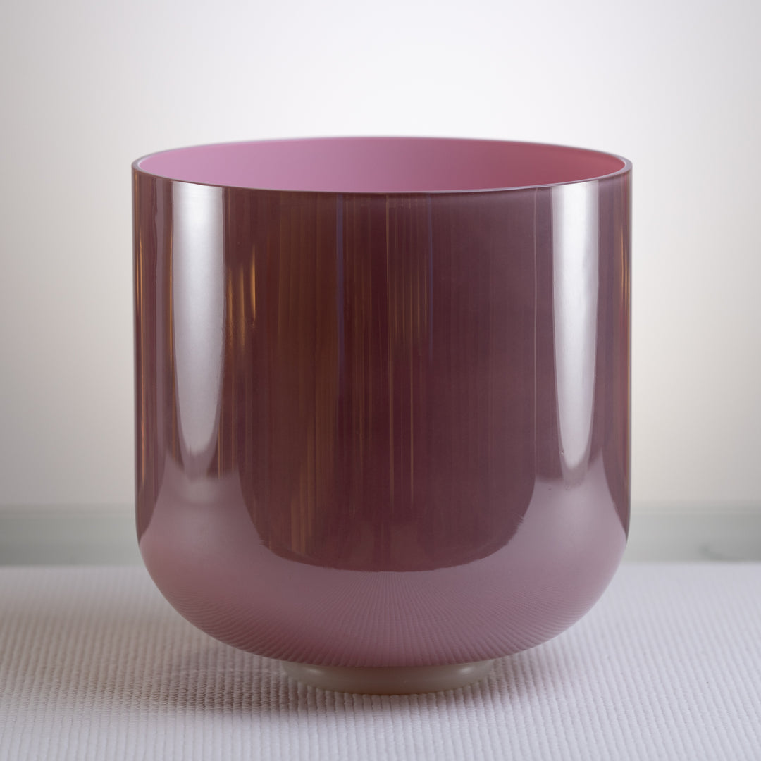 Pink singing bowl for sound healing