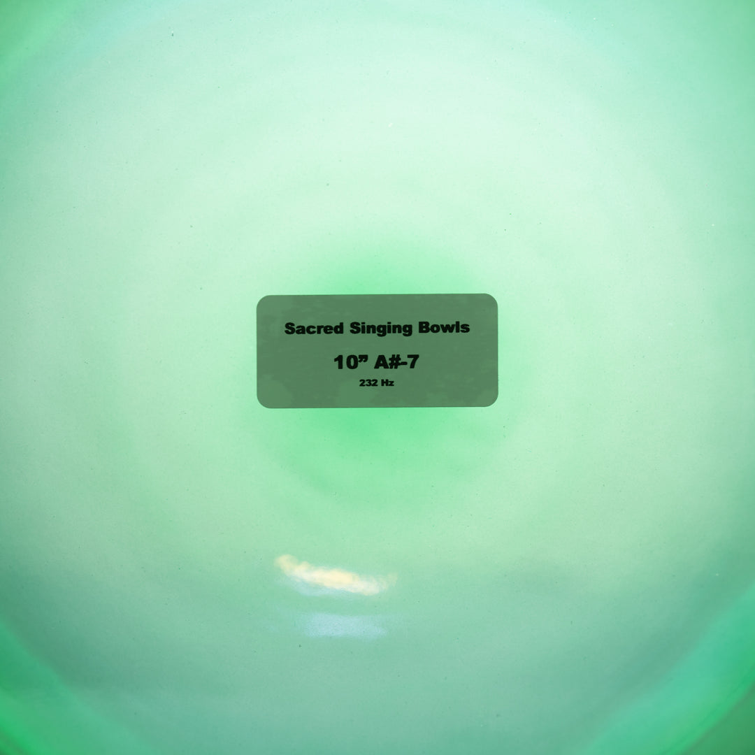 Sacred Singing Bowls™ product label with specifications